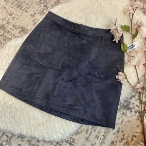 NWT Faux Suede Mini Skirt